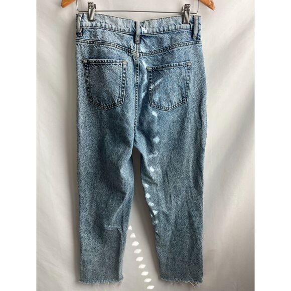 Pacsun High Rise Straight Light Wash Jeans Vintage Retro Sze 28 Rigid Button Fly - Picture 4 of 12